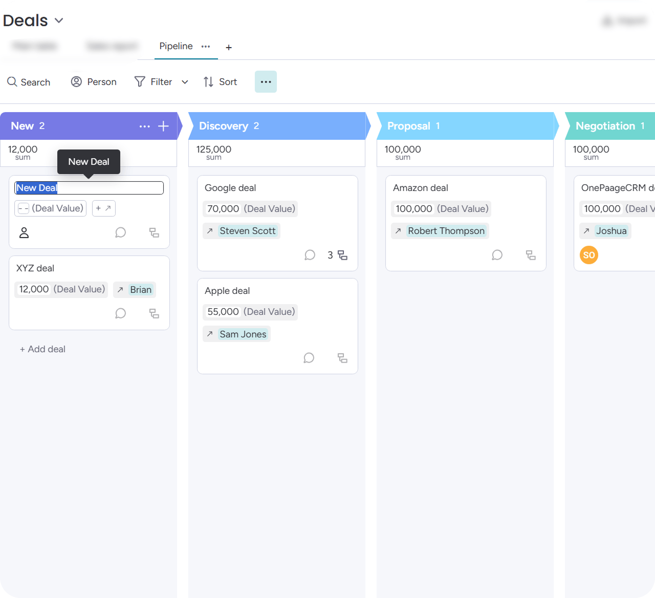 Monday CRM sales pipeline