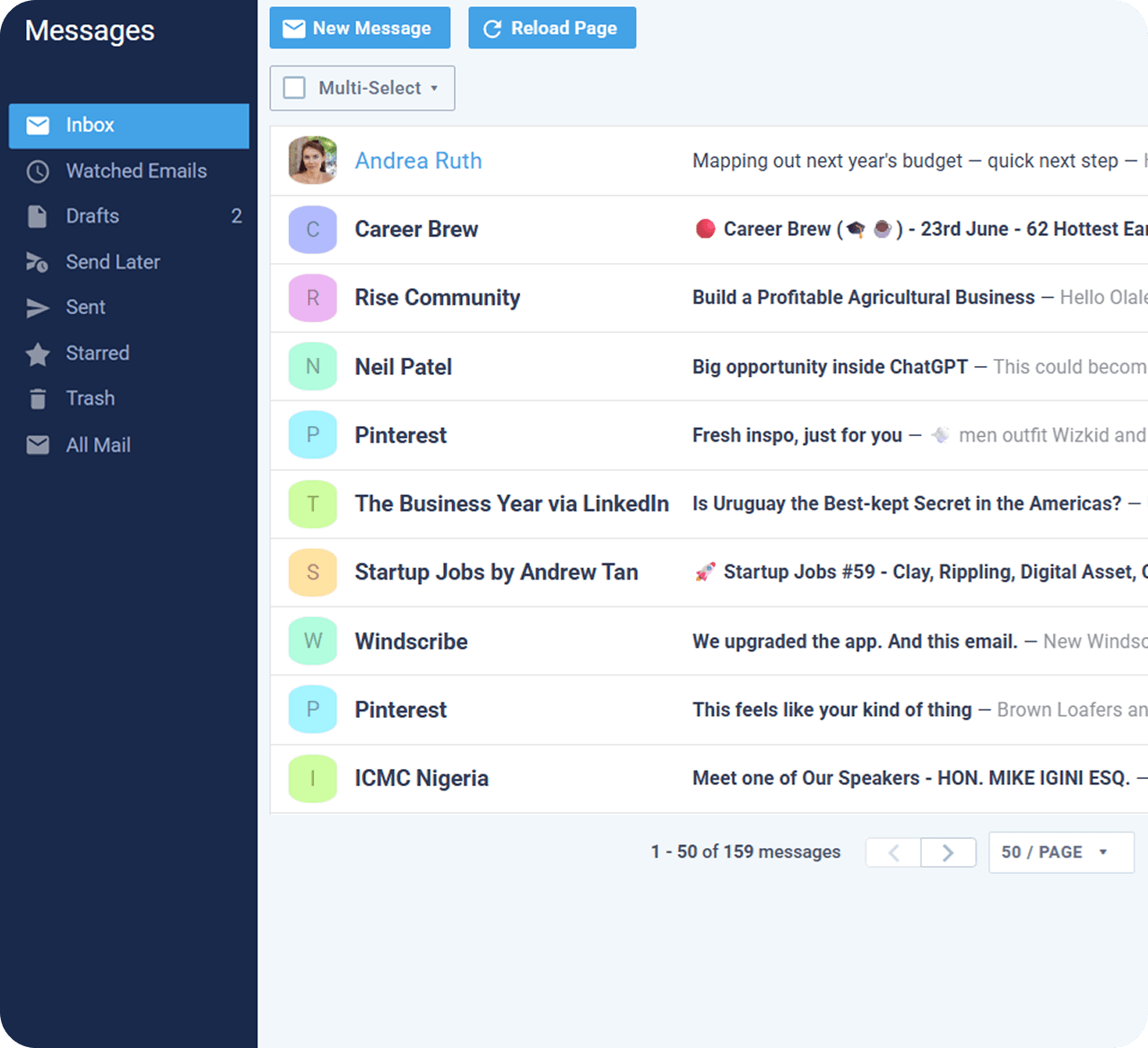 Nimble email sync