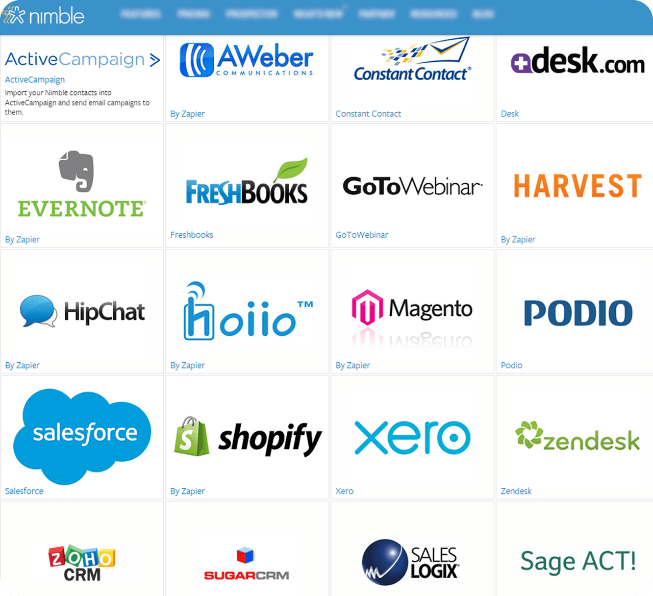 Nimble integrations