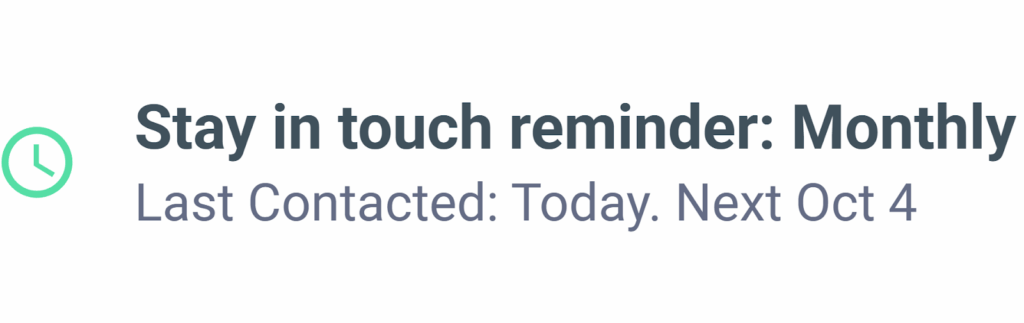 reminder to connect in nimble crm