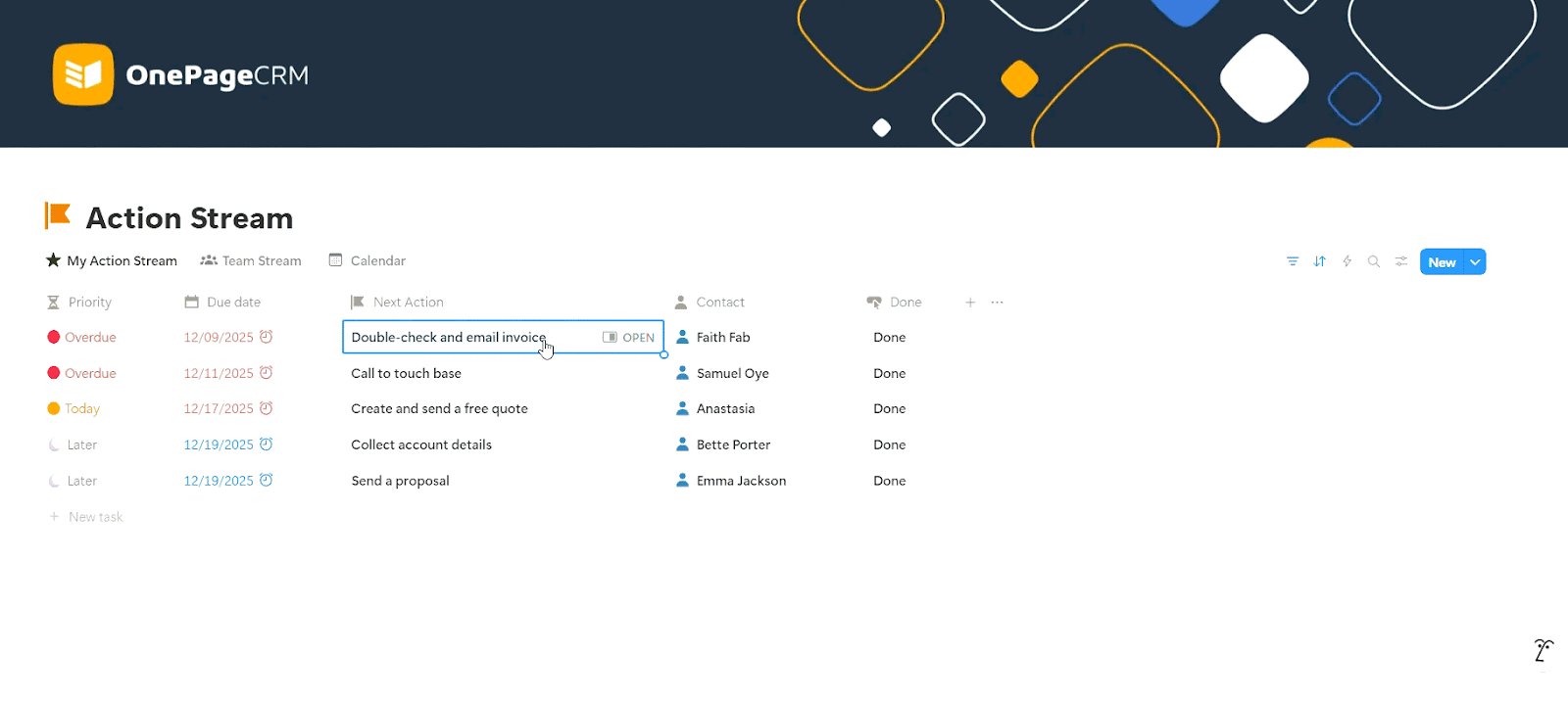 linked contacts in action focused notion crm