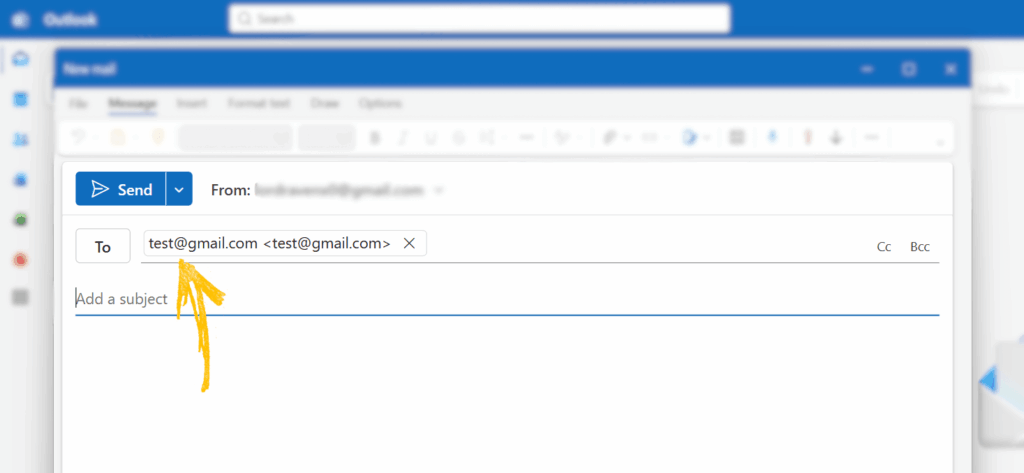 auto filled email address via notion crm template