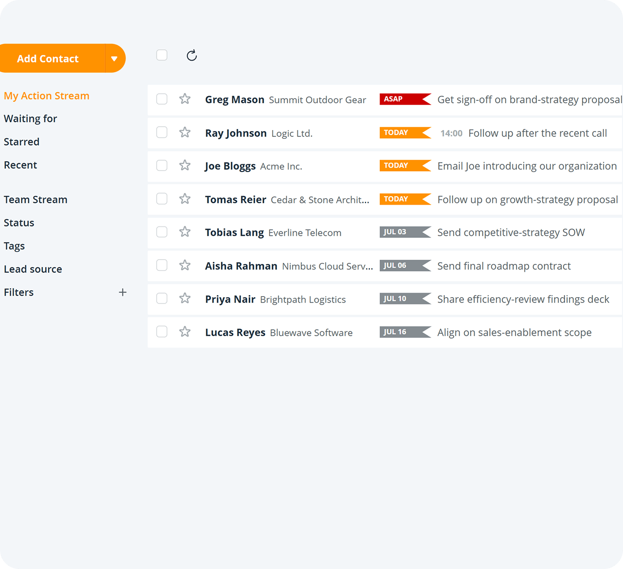 onepagecrm central workspace