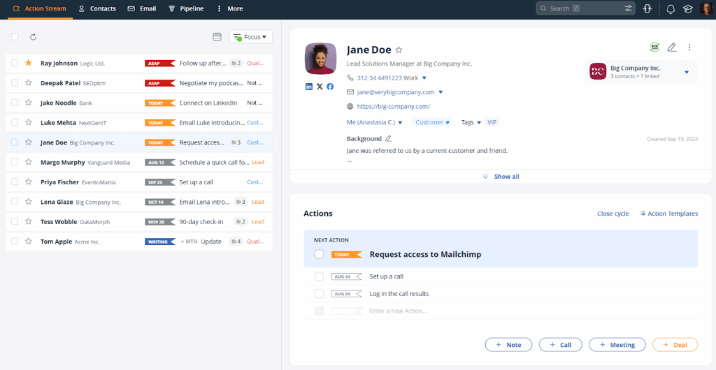 manage whole business from onepagecrm