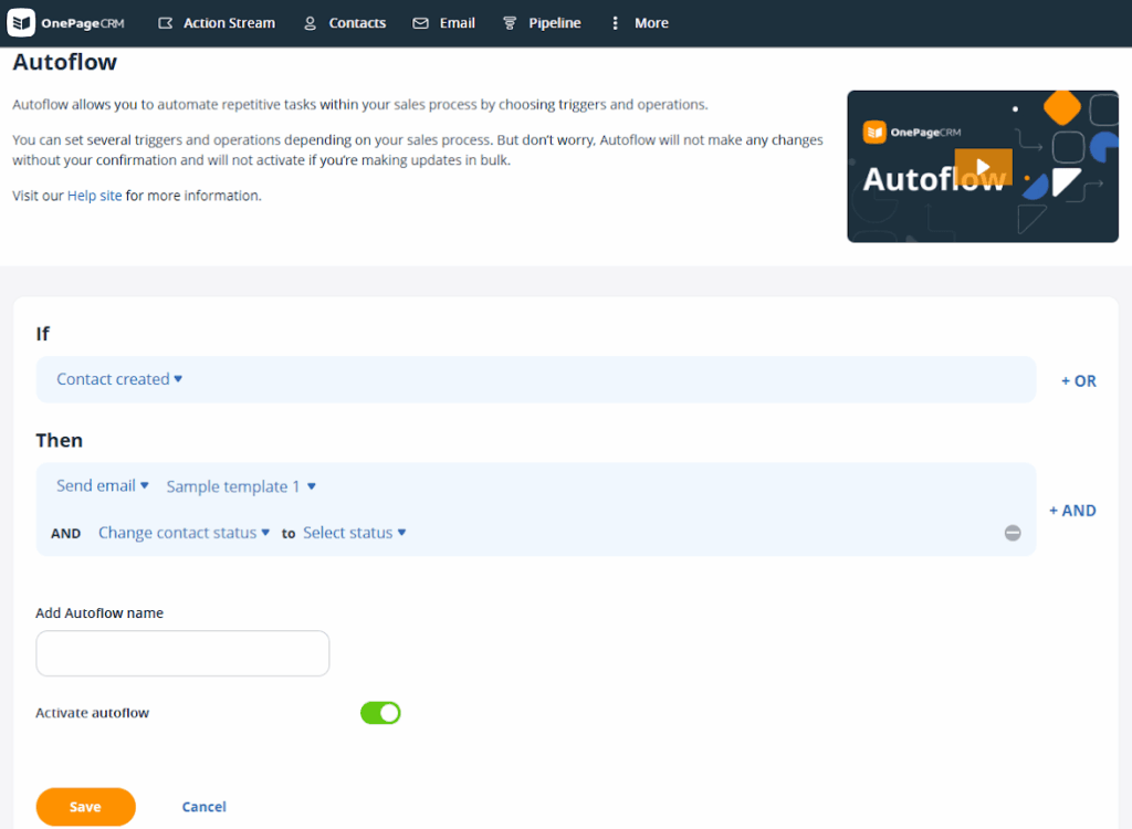 crm workflows - simple automation