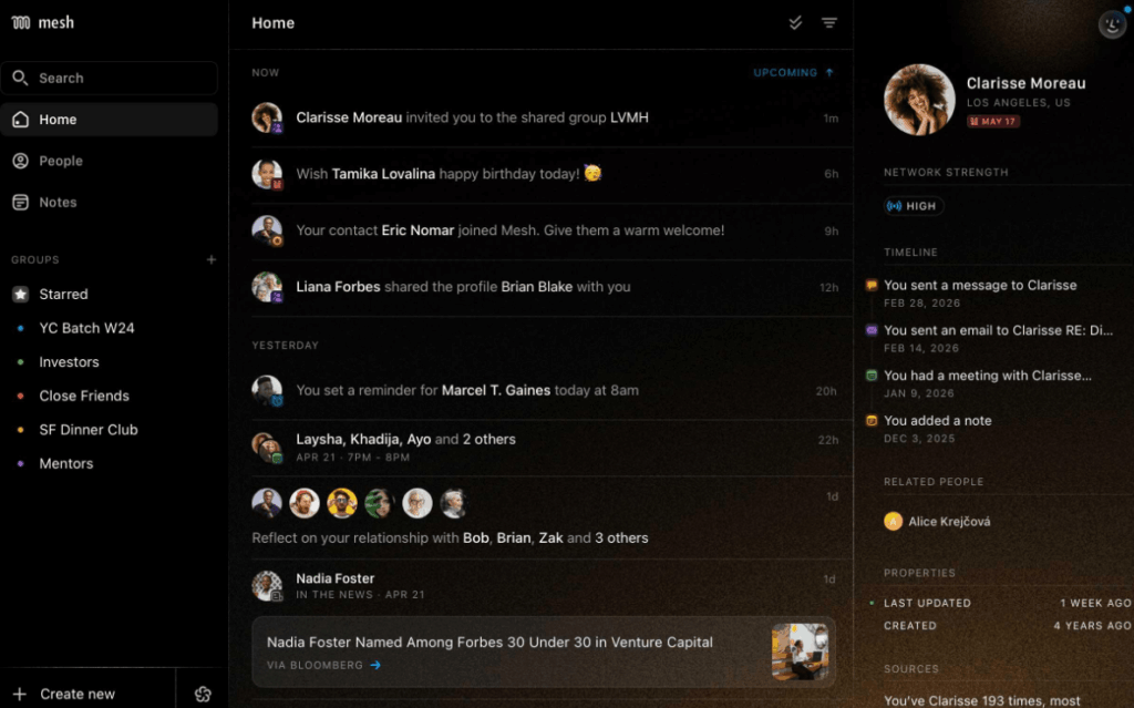 mesh as personal crm
