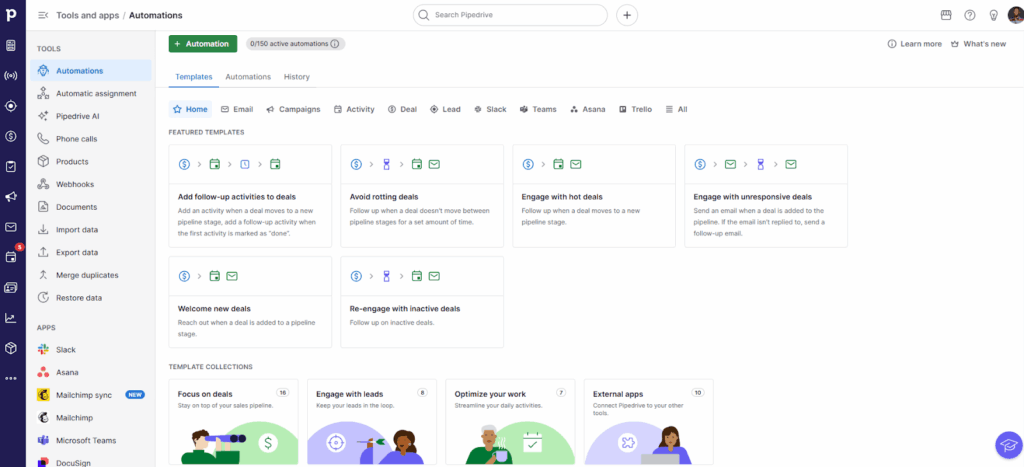 pipedrive crm workflow automation
