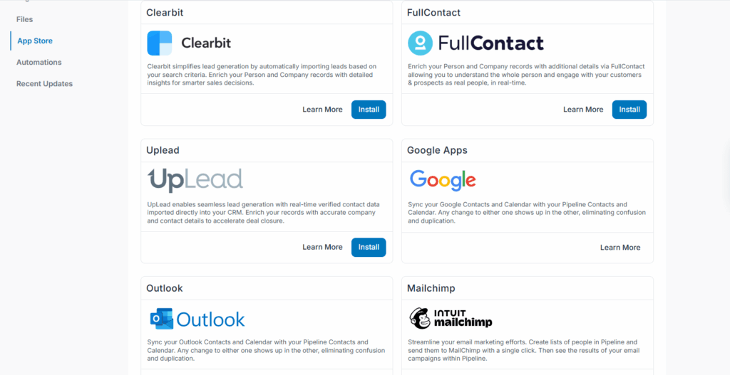 pipeline crm app store