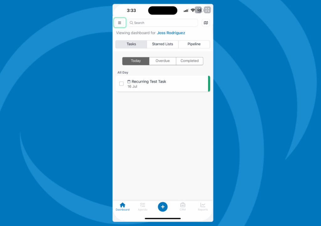 pipeline crm mobile dashboard
