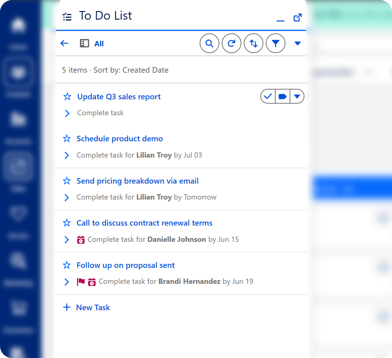 Salesforce follow-up tracking