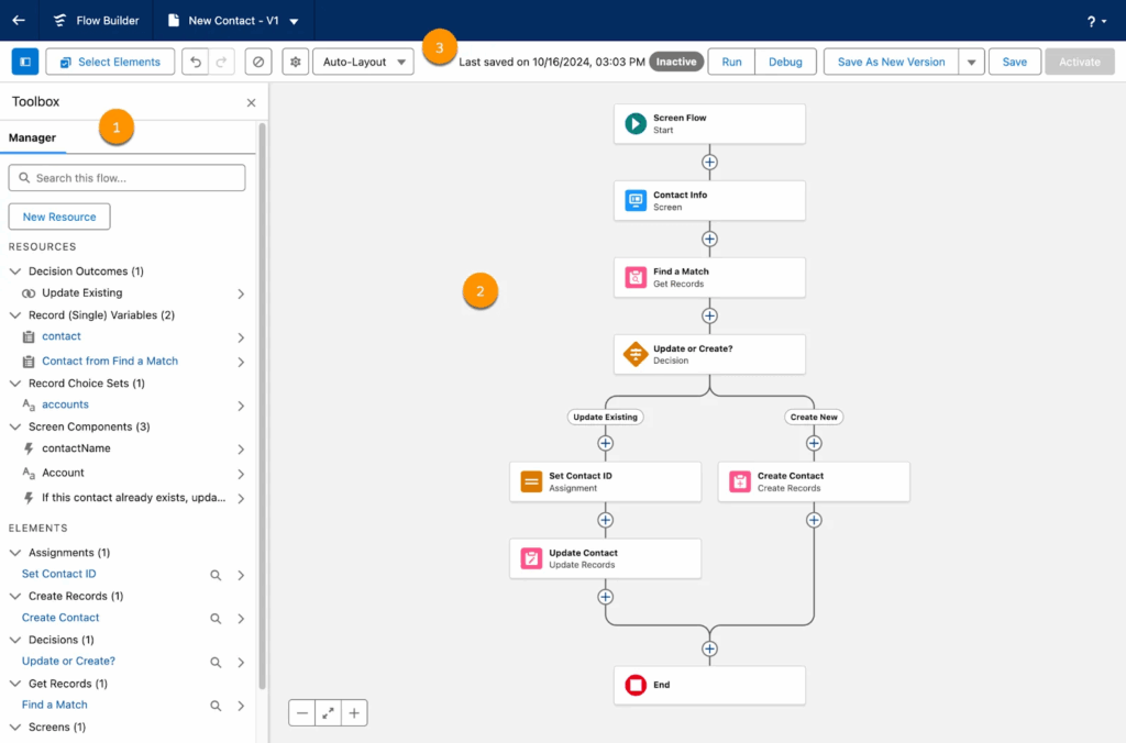 salesforce crm automation builder
