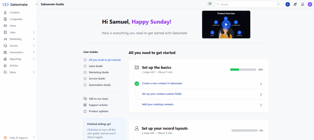 salesmate crm starter guide