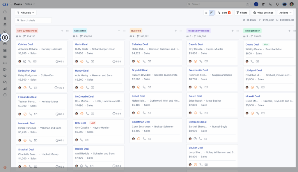 salesmate crm kanban pipeline