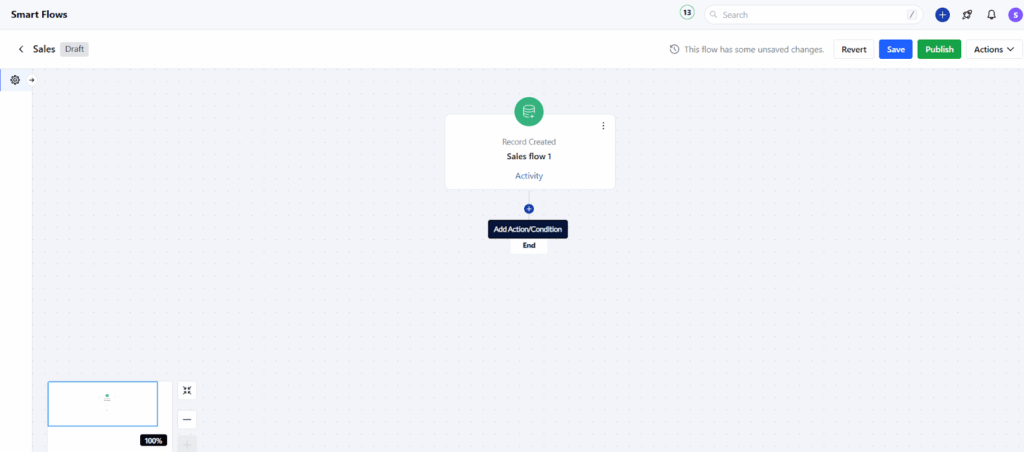 salesmate crm automation builder
