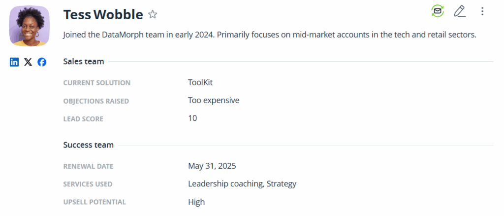section separators for crm custom fields