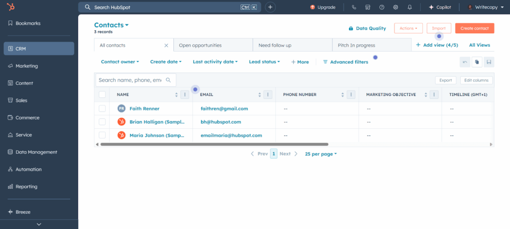 hubspot crm