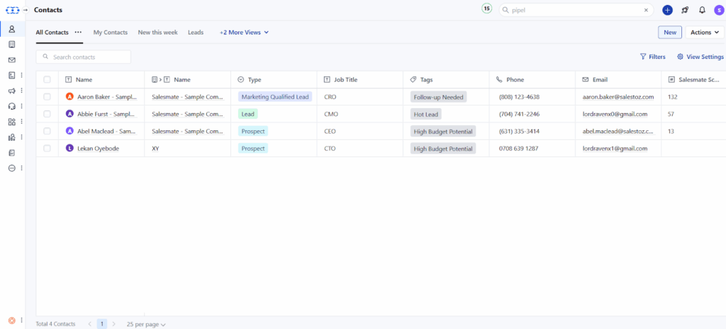 salesmate crm