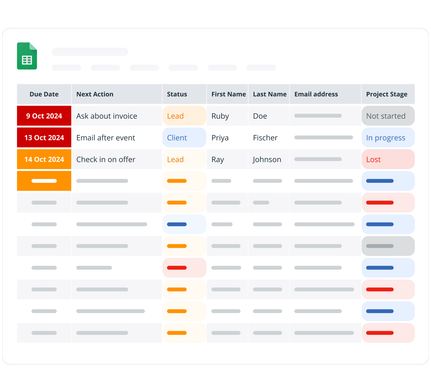 free crm template in google sheets and excel