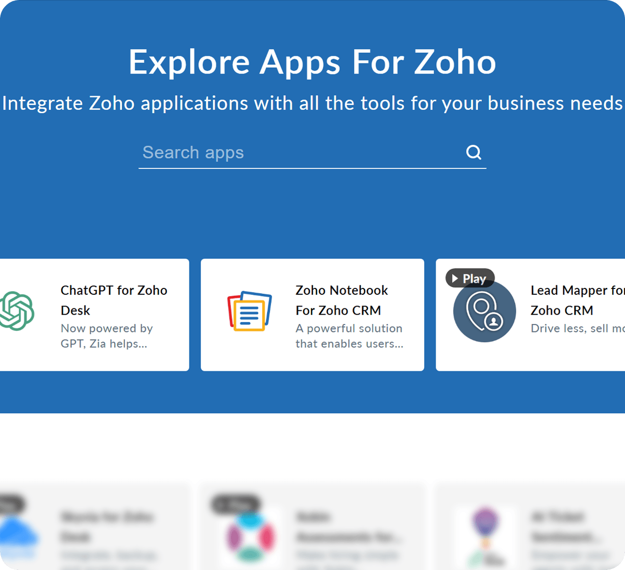 Zoho integrations